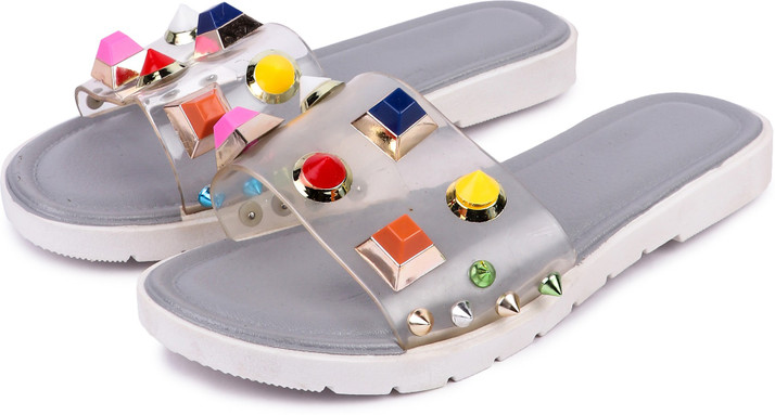 transparent chappals for ladies