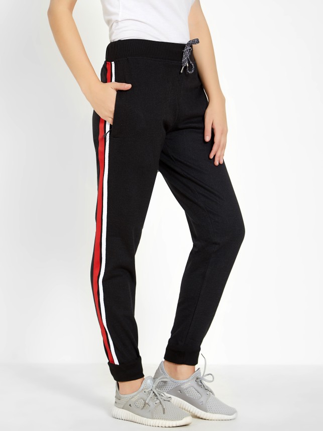 girls black track pants