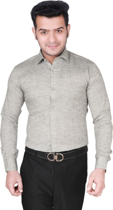 silver formal shirt