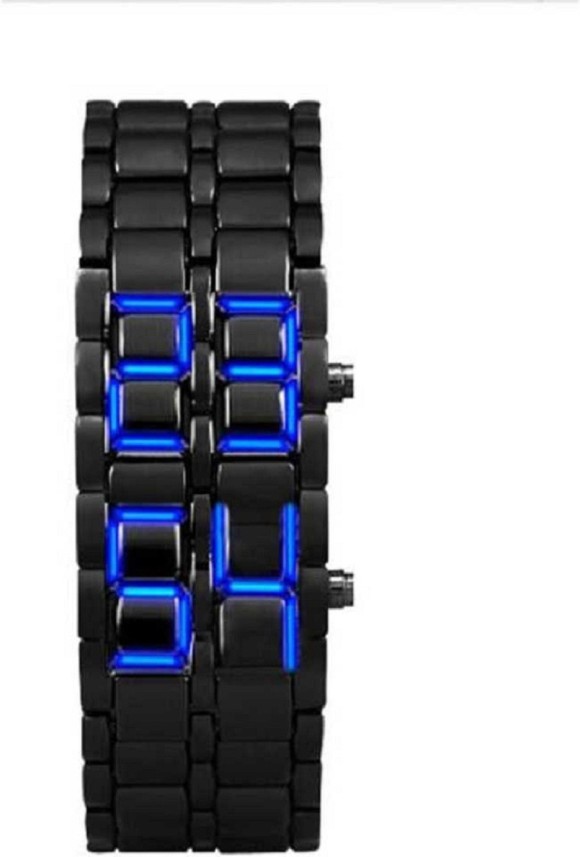 blue led watch