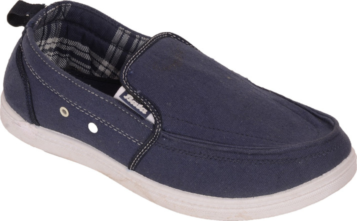 bata blue canvas shoes