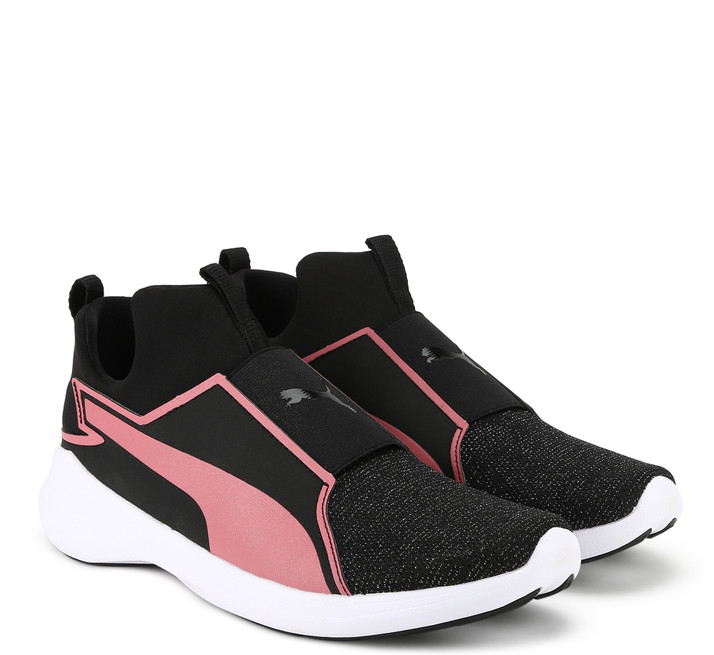 puma rebel mid women's sneakers black