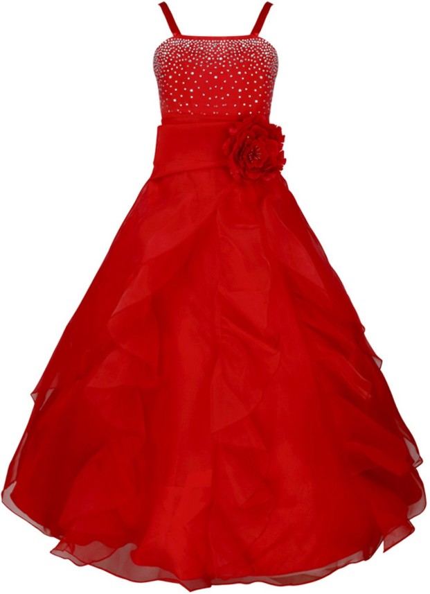 red gown flipkart