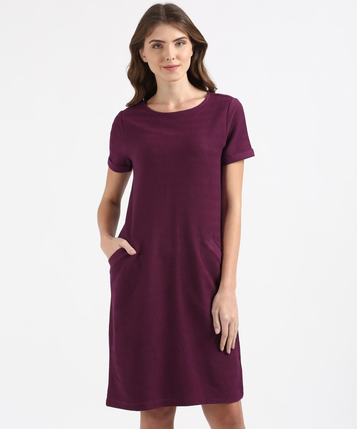 marks and spencer burgundy dress