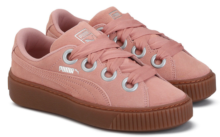 puma platform kiss suede