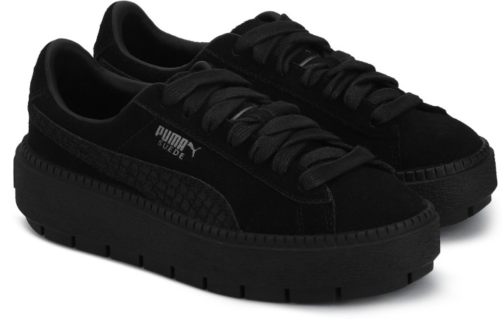 puma black suede sneakers