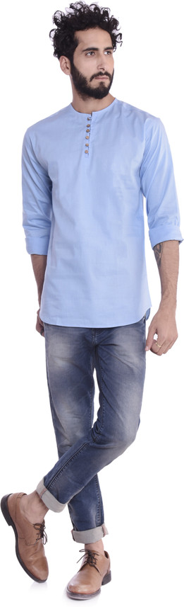 sky blue shirt with jeans