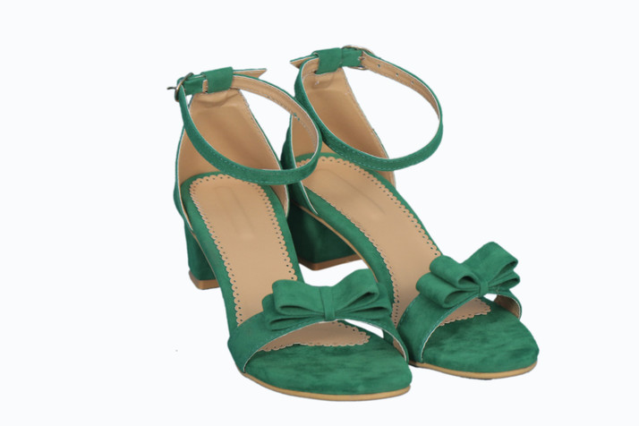 women's shoes green heels