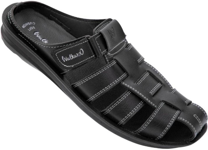 WALKAROO Men Black Sandals - Buy 