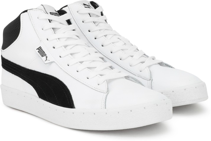 puma white high top shoes