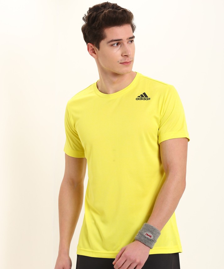 yellow adidas t shirt mens