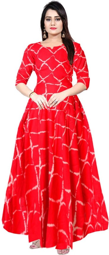 flipkart red gown
