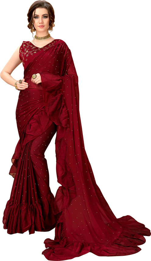 flipkart chiffon party wear sarees