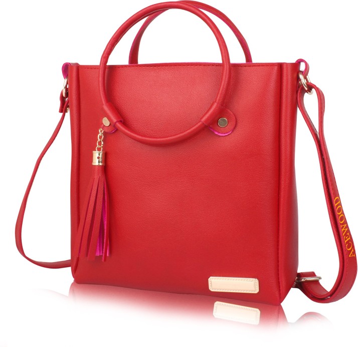 red sling bag