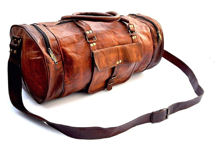 leather duffle bag mens india