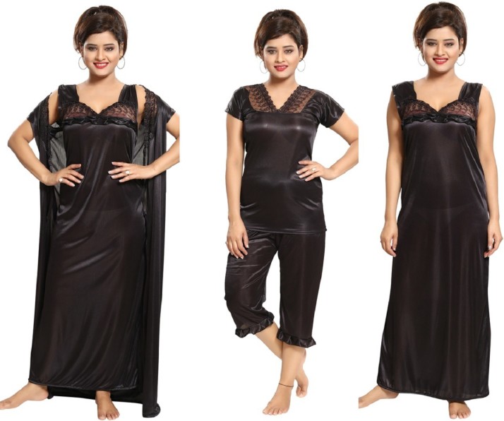 satin nightwear flipkart