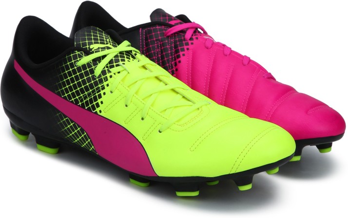 puma pink and green boots