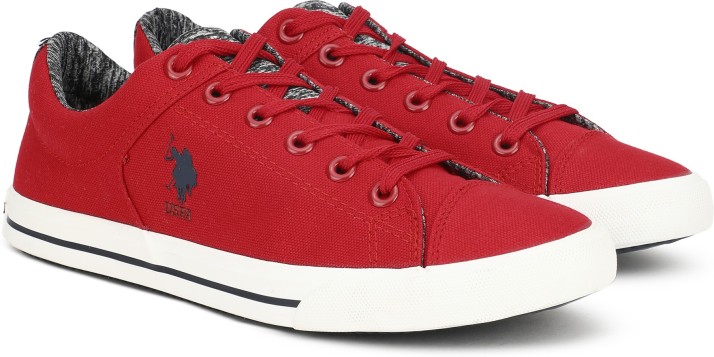 us polo red sneakers