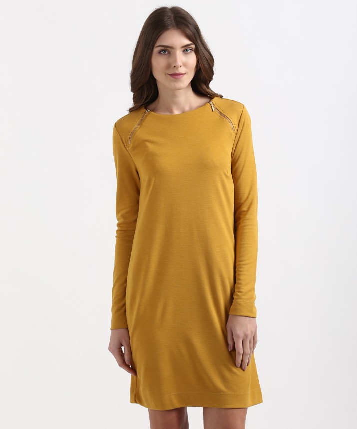 marks and spencer yellow dress