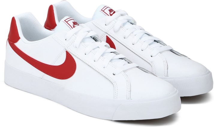 red and white tennis shoes