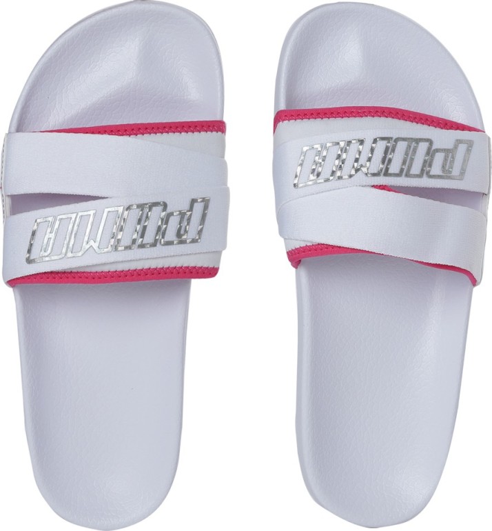 puma iridescent slides