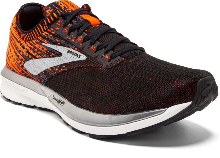 brooks black and orange running shoes