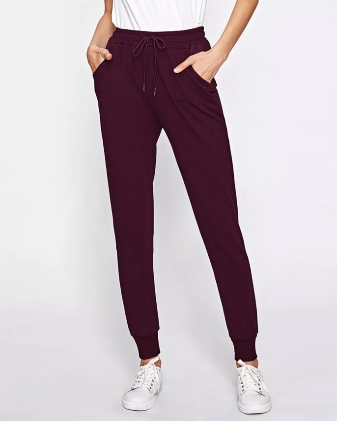 maroon track pants womens