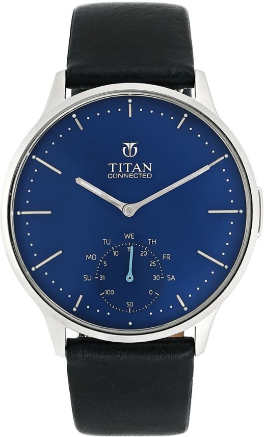 titan connected white dial smart watch