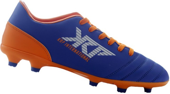 orange and navy blue football cleats