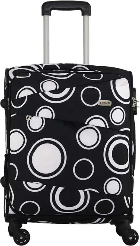 Timus Indigo Spinner Black Expandable Cabin Luggage 20 Inch