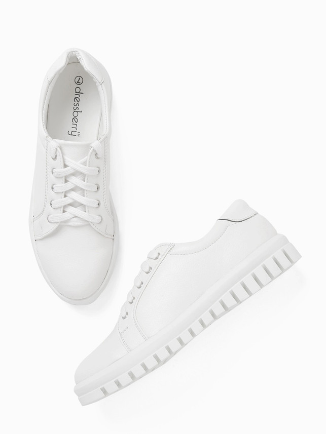 dressberry women white sneakers