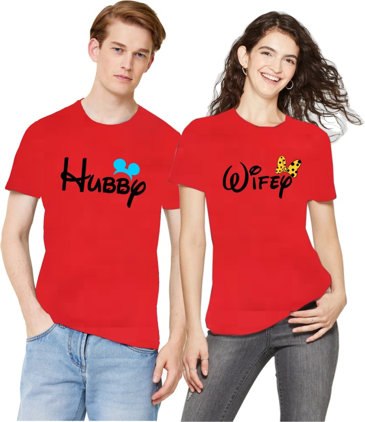 couple t shirt red