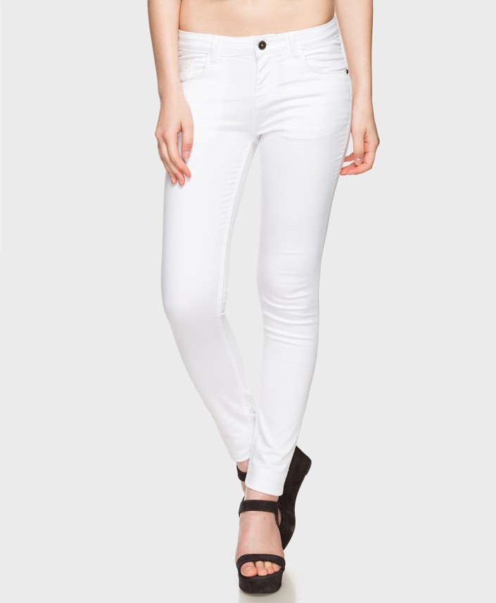 white jeans for ladies flipkart