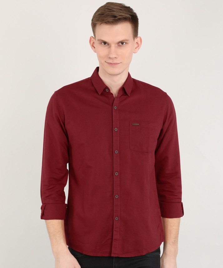 wrangler maroon shirt