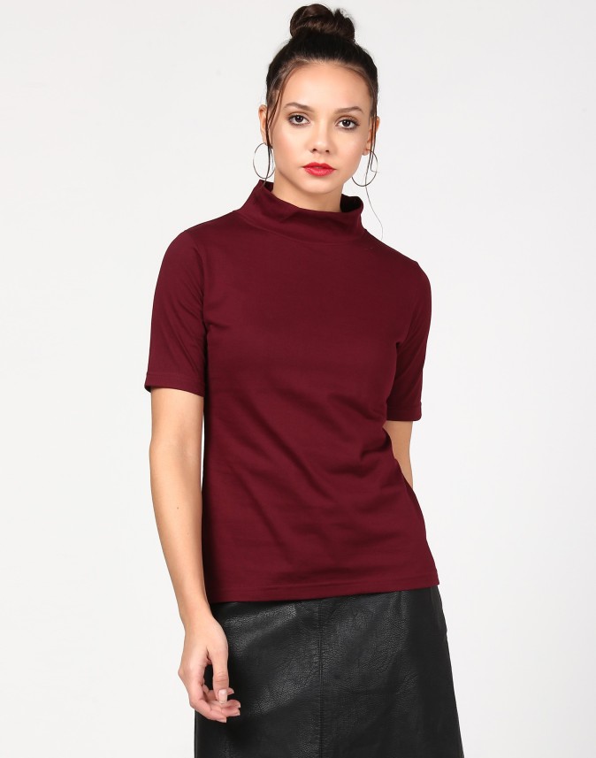 high neck t shirt flipkart