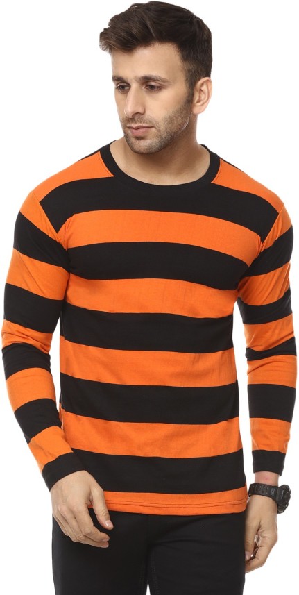 orange and black t shirt mens