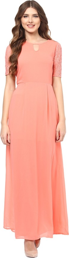 womens peach dress