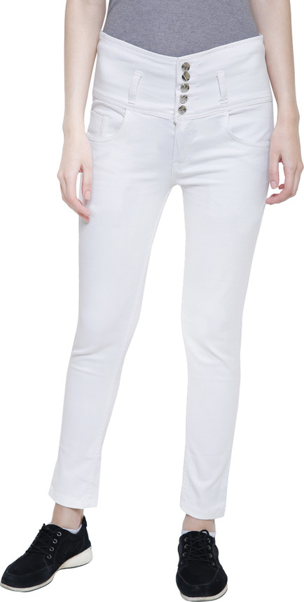 white jeans for ladies flipkart