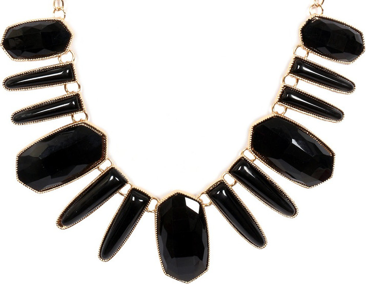 flipkart black metal necklace