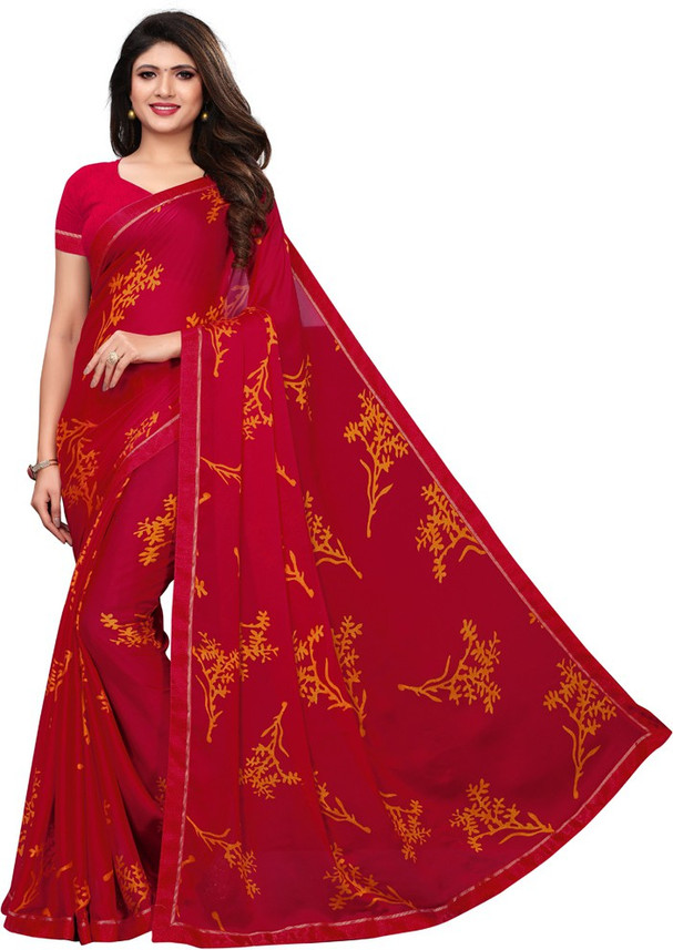 floral print chiffon saree online