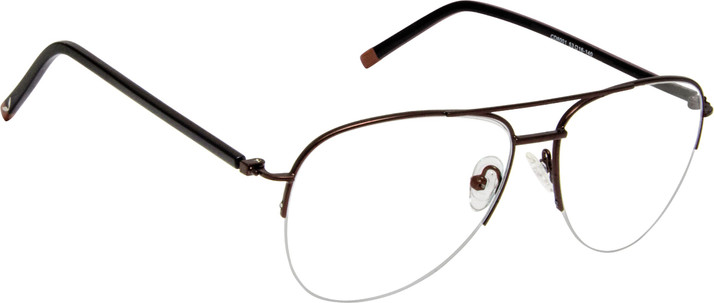 half frame aviator glasses