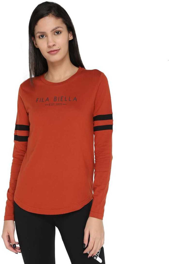 fila shirt womens brown