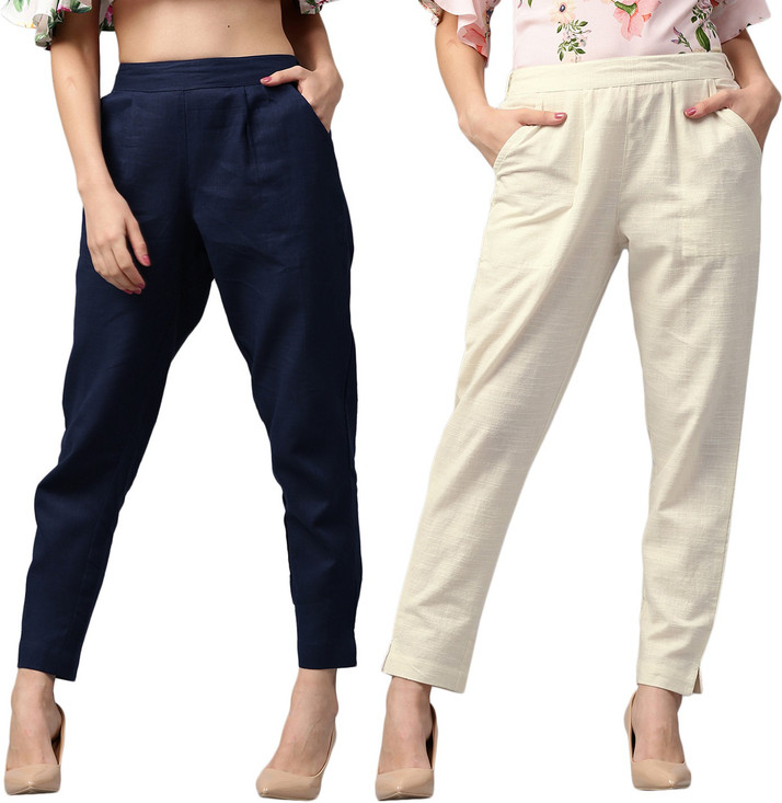 womens off white trousers