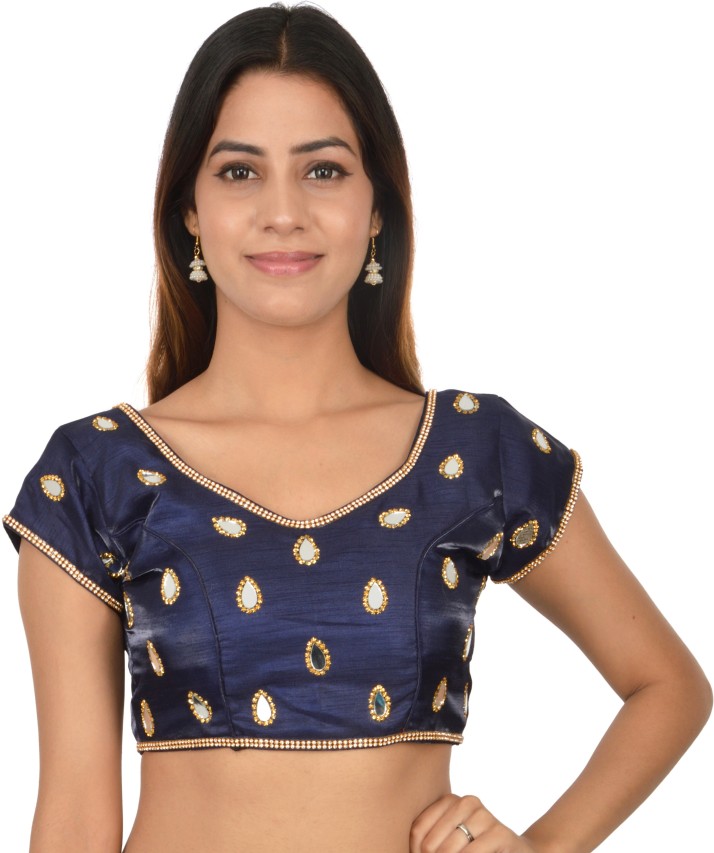 navy blue blouse flipkart