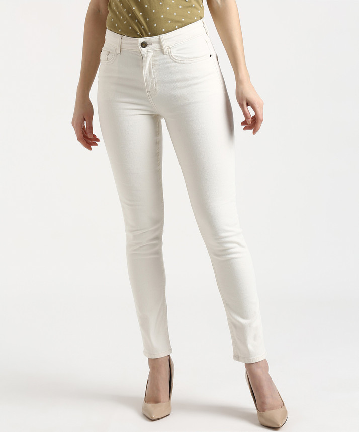 SPENCER Skinny Women White Jeans 