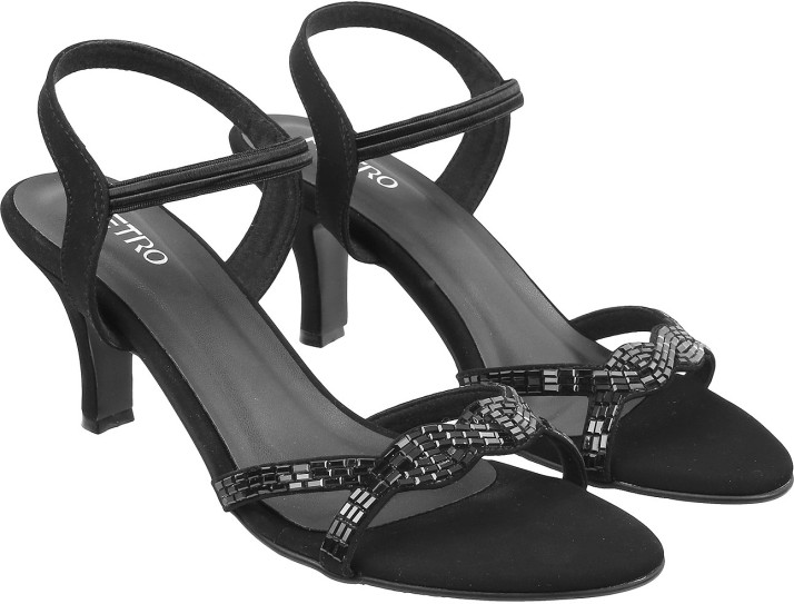 Metro Women Black Heels - Buy Metro 