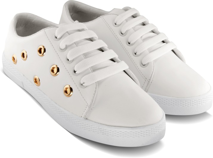 white smart sneakers