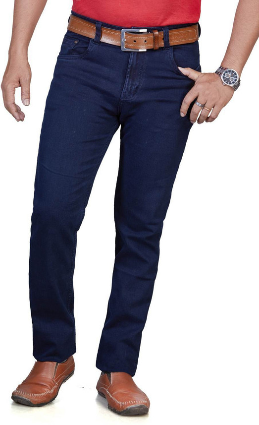 navy blue and jeans