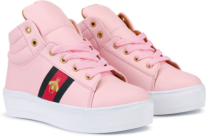 pink high top boots