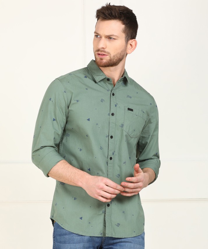 wrangler shirt green